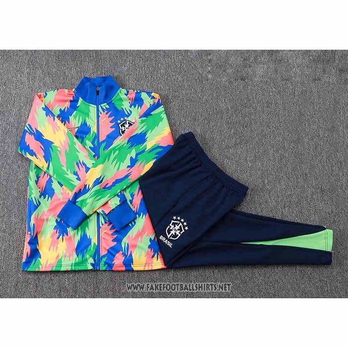 Jacket Tracksuit Brazil Kid 2025-2026 Multicolor